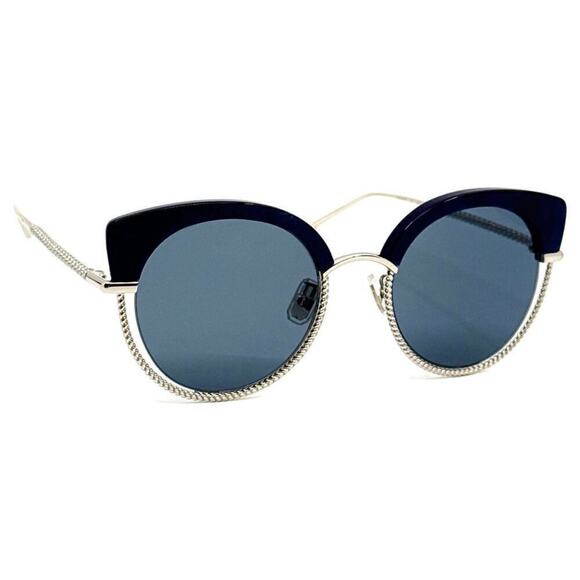 Boucheron Paris BC0105S Women’s Cat Eye Sunglasses Black/Gold Gray UV400 Case main image 8